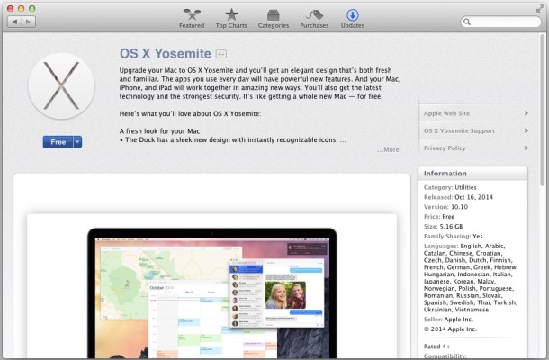 Os X Yosemite Download App Store